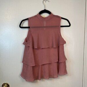 Apt 9 Ruffle pick light weight blouse